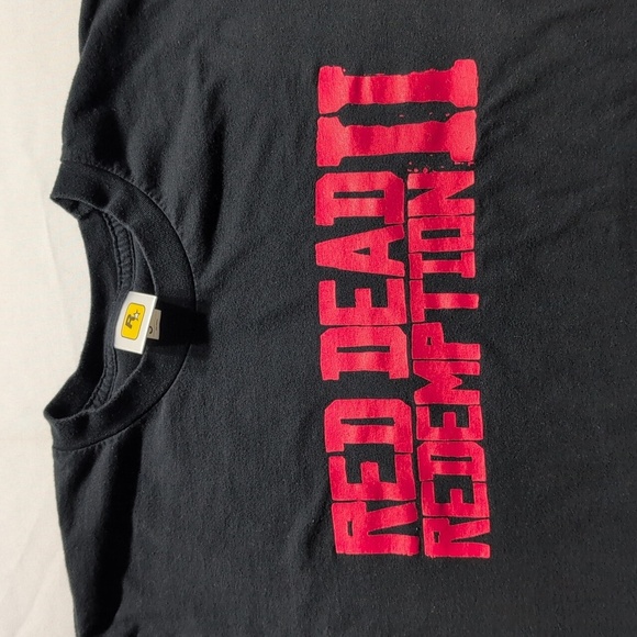 Rockstar Men's Black T-Shirt with Red Graphic Size Small - Picture 1 of 8